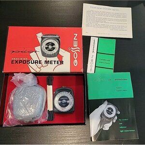 Vintage Gossen Pilot exposure meter, in box with instructions, working
